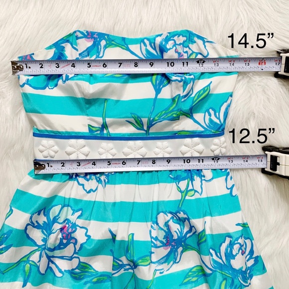 SOLD-Lilly Pulitzer Beaded Nautical Strapless Dress - Picture 9 of 10